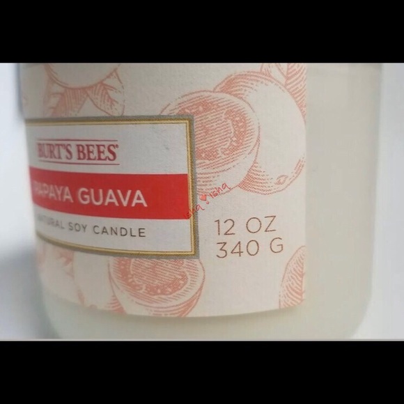 Burt's Bees Soy Candle Papaya Guava Double Wick - Picture 3 of 6